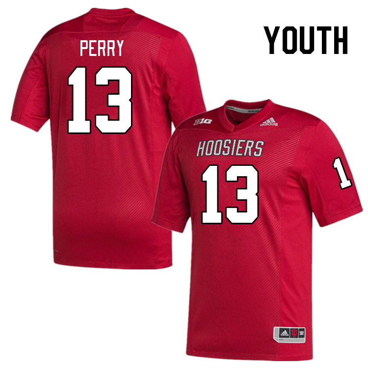 Youth #13 Kamryn Perry Indiana Hoosiers College Football Jerseys Stitched-Red